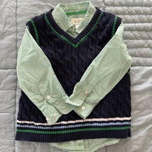 Children’s Place & Gap Holiday Sweater Vest Outfit